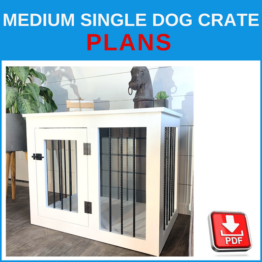 Single Medium Dog Crate Plans
