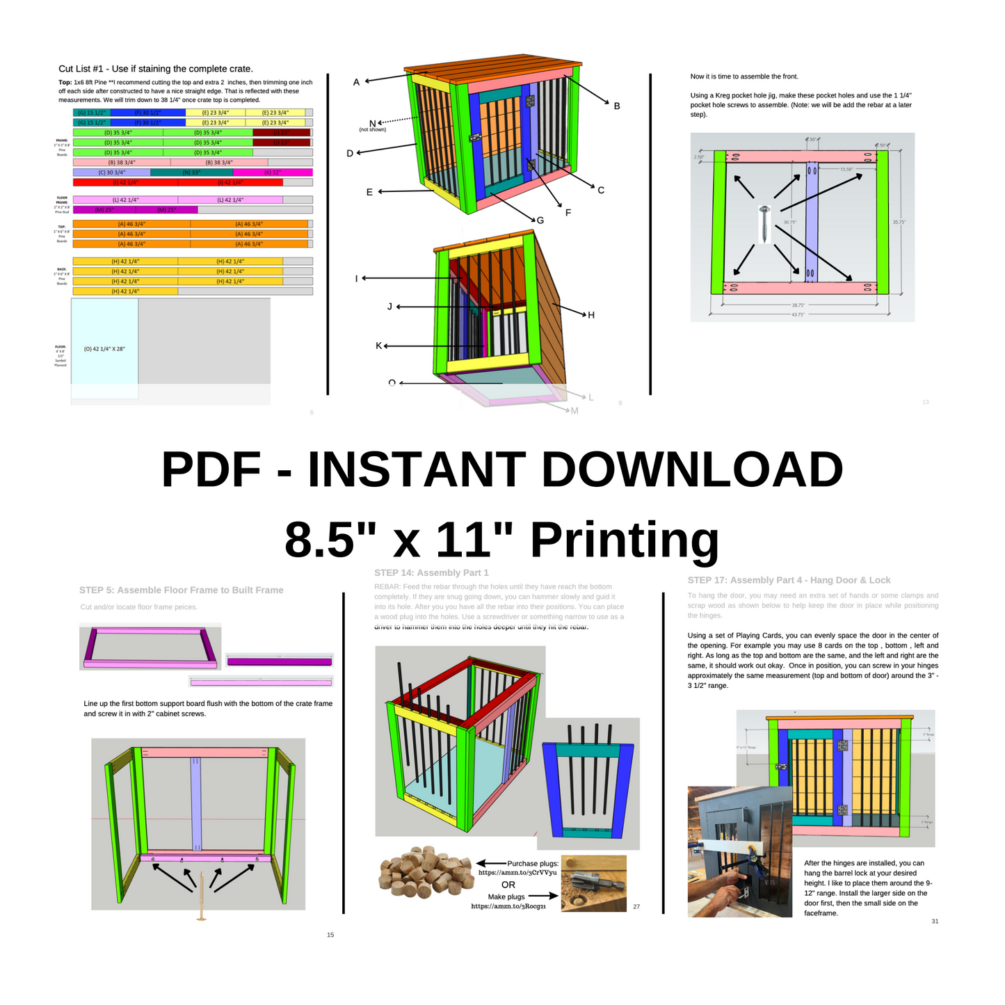 Single Large Dog Crate Plans